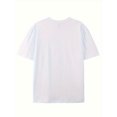 thumbnail image 2 of Simple and stylish E-letter printed men's round neck short sleeved T-shirt, comfortable and breathable casual sports top suitable for spring and summer vacation leisure, 2 of 5