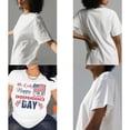 thumbnail image 2 of 【New style】100%On July 4Th The Independence Day Of The United States Happy Ladies' Day Holiday T-Shirt. American Flag Print Des, 2 of 7