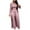 Pink, variant on RYRJJ Womens 3 Piece Outfits Fall Lounge Sets Pajamas Long Sleeve Cardigan Crop Tank Top Wide Leg Pants Set Tracksuits(Black,L)