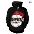 thumbnail image 3 of Sudadera con capucha de Papá Noel para hombre y mujer, con estampado digital 3D, informal, de manga larga, de talla grande, 3 of 5