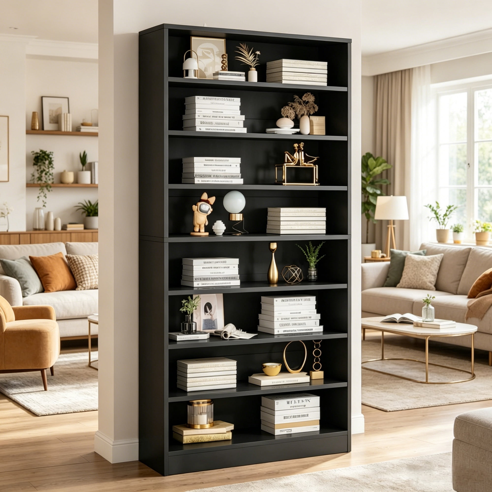 Bookshelf, 40.94 in Particle Board Storage Cabinet