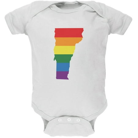 

Vermont LGBT Gay Pride Rainbow White Soft Baby One Piece - 18-24 months