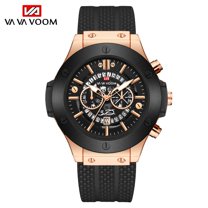 VAVA VOOM Top Brand Men's Sports Watch Quartz Movement Waterproof 3ATM Calendar Watch Fashion Silicone Business Watch Relagio Masculino