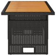 thumbnail image 2 of vidaXL Garden Table Black 100x50x43/63 cm Solid Wood Acacia&Poly Rattan, 2 of 4
