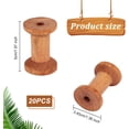 thumbnail image 2 of 20pcs 1.4x2 Inch Wooden Empty Spools Sienna Empty Thread Spools Large Wood Empty Bobbins Natural Wire Weaving Bobbins Wooden Bobbins for Arts Mixed Color DIY, 2 of 6
