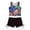 Black2, variant on Girls Swimsuits Sets 2 Piece Adjustable Tank Top with Tropical Print Shorts Sets Teens Summer Beach Swimwear 7-16 Years