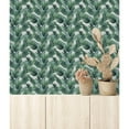 thumbnail image 2 of uniQstiQ Green Palm Leaves Wallpaper Peel and Stick and Prepasted 25"W x 125"H - Peel-and-Stick, 2 of 3