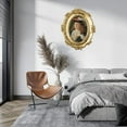thumbnail image 1 of Marco de fotos Colgante Decoración de oro clásico Tallado Estilo francés Adorno ovalado Titular de imagen para cocina Sala de estar Decoración para el Baoblaze Marco de fotos tallado, 1 of 8