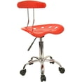 thumbnail image 1 of Flash Furniture Vibrant Red and Chrome Swivel Task Chair with Tractor Seat, 1 of 1