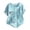 Blue, variant on Women's Blouse Boho Floral Print Round Neck Short Sleeve Button Decor Pullover Loose Cottagecore Casual Top