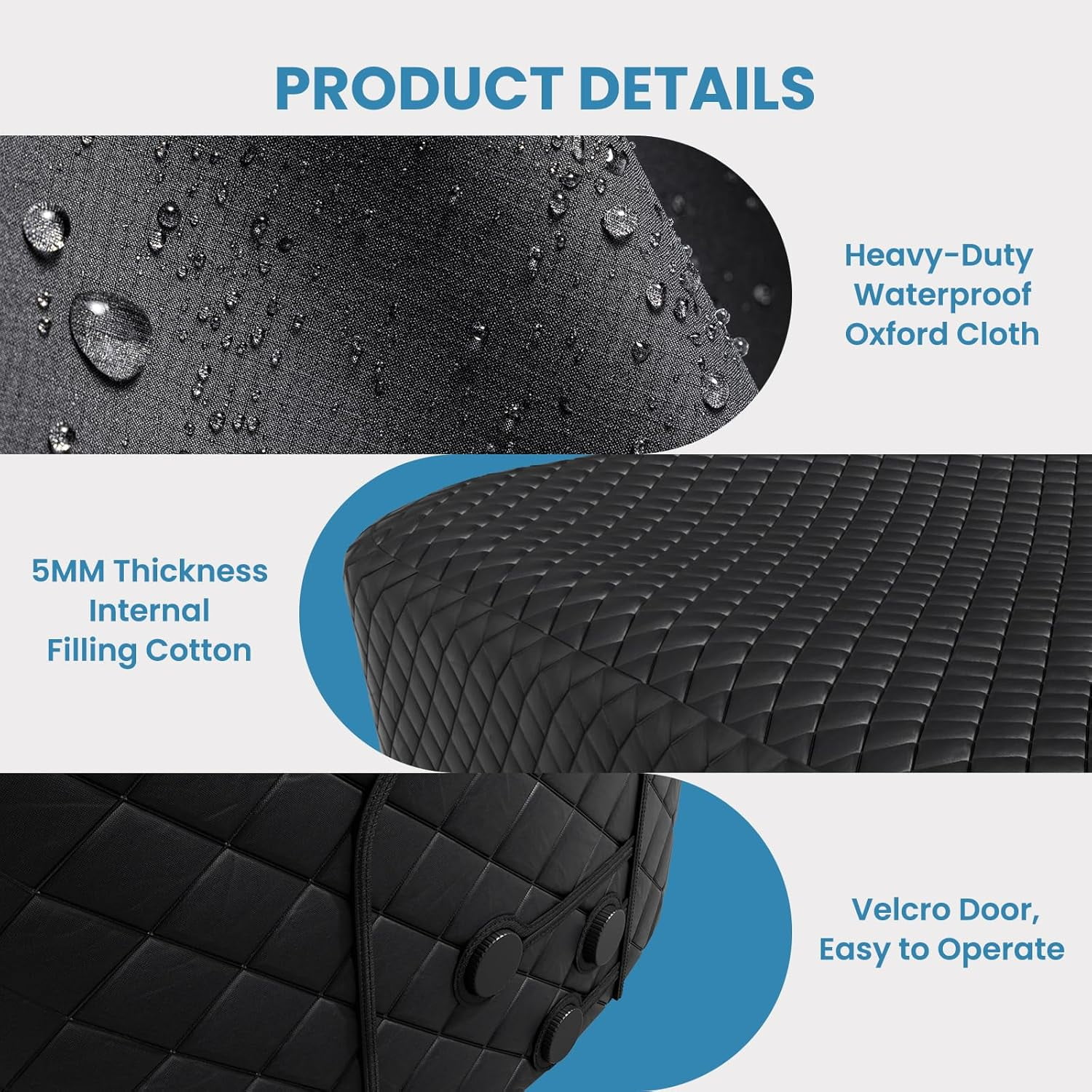 Inflatable Hot Tub 73"x73"x25" Large Square Thickened Insulation Cover(NOT Include Tub), Energy Efficient Hot Tub Insulated Thermal Cover Full Coverage for Keeping Warm Extra Insulation Dustproof