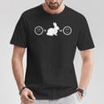 thumbnail image 2 of Lop Rabbit Bunny Graphic Tee, Unisex Adult Cotton T-Shirt for Mini Rex Pet Lovers, Cute Happy Rabbit Casual Wear, Size S, Color Black, 2 of 3