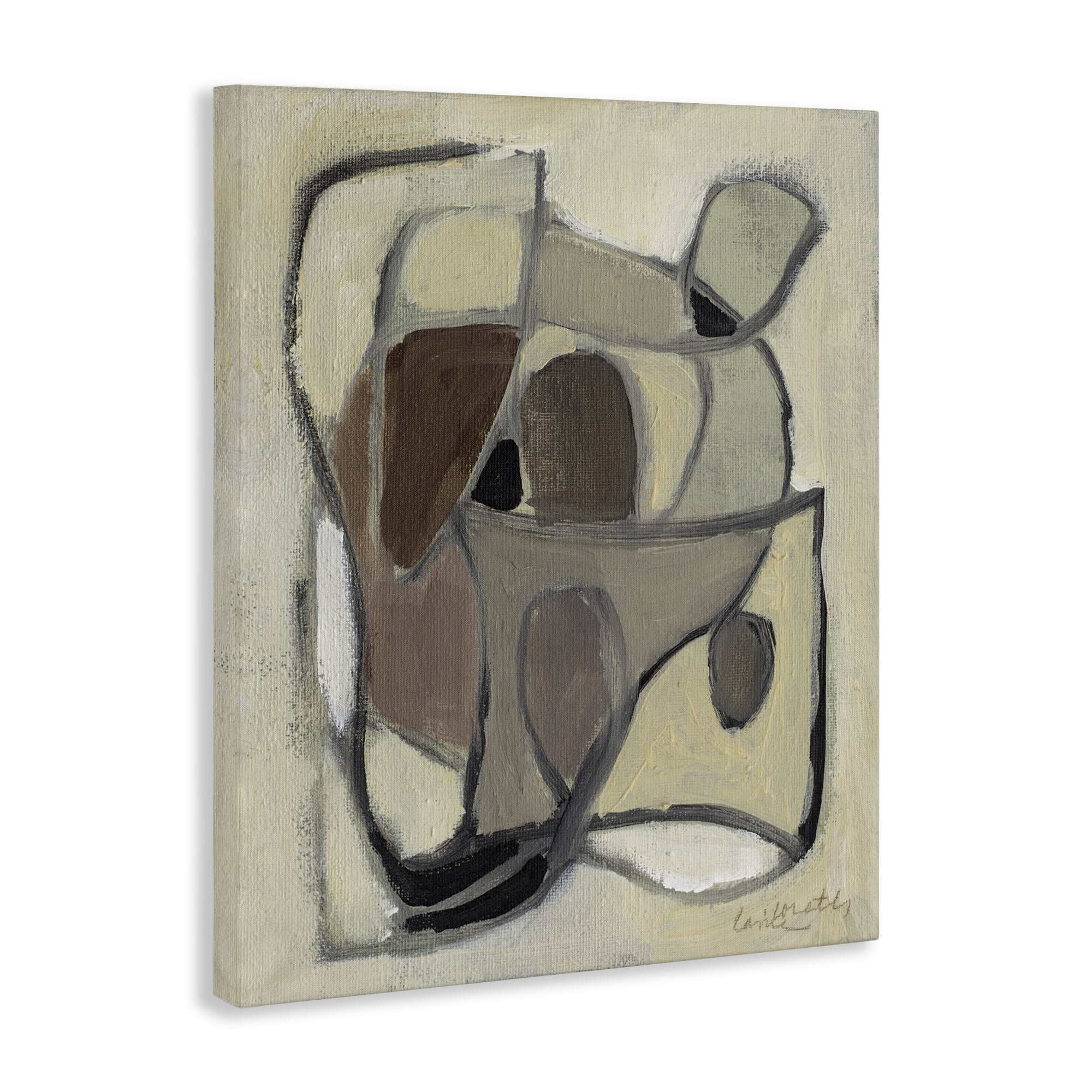 Stupell Industries Rustic Curved Shapes Abstract Canvas Wall Art, design by Lanie Loreth