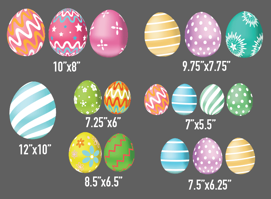 Victorystore Easter Egg Garage Magnet Set, Indoor or Outdoor Easter Decorations, 18 Pieces, 20085