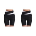 thumbnail image 3 of Pantalones cortos de mujer Qarigey Push Cintura alta Leggings sólido transpirable yoga estiramiento sin costuras blanco y negro, 3 of 6
