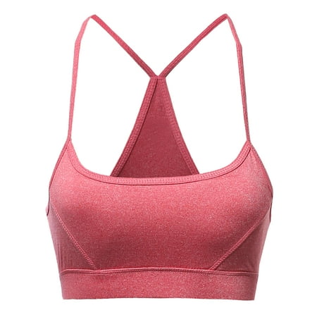 

FashionOutfit Women s Basic Solid Strap Sporty Sport Bras
