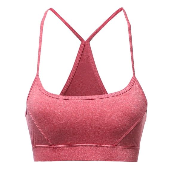 FashionOutfit Women's Basic Solid Strap Sporty Sport Bras