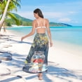 thumbnail image 7 of FORMRS Womens Long Sarong Beach Wrap Semi-Sheer Bikini Skirt Bathing Swimsuit Cover Up, Sunshine Goldfish, 7 of 7