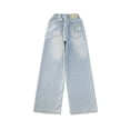 thumbnail image 6 of EnJoCho Girls Jeans Wide Leg Elastic High Waist Loose Fit Pocketed Denim Trousers Classic Bottoms For Kids Spring Autumn Back-to-School Daily Fashion Casual Wear, 6 of 9
