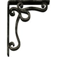 thumbnail image 4 of Ekena Millwork 2"W x 7 1/2"D x 10"H Orleans Wrought Iron Bracket, (Triple center brace), Antiqued Pale Gold, 4 of 8