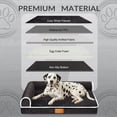 thumbnail image 5 of Exclusivo Mezcla Medium Orthopedic Dog Bed, Luxury Striped Jacquard Pet Bed Sofa, Waterproof and Washable, 36"×24", Black, 5 of 10