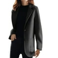 thumbnail image 3 of Vedolay Womens Blazer Jackets Button Down V Neck Soft Cardigan Blazer Jackets Black,2XL, 3 of 5
