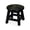 Espresso, variant on Sturdy Carved Stool in Antique Finish | Can Be Used as an Ottomans or Seat