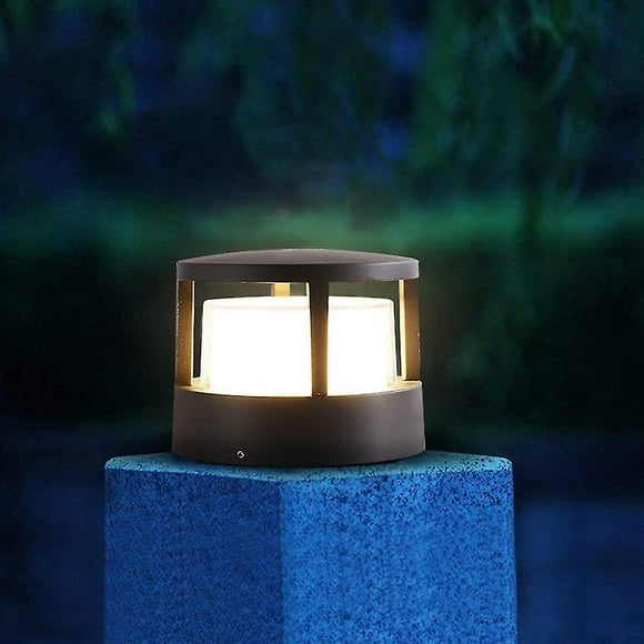 Led Outdoor Garden Bollard Light, Ip65 Design Indoor Wall Light, Aluminum Ceiling Light Terrace, Outdoor Garden Lantern For Patio Paths, 3000k Warm Wh - krygv