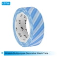 thumbnail image 3 of Uxcell Washi Tape 0.59 Inch x 10.93 Yards, 2 Roll Self Adhesive Stripes Pattern Sticker Light Blue, 3 of 6