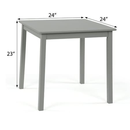 Humble Crew Camden 3 Piece Wood Kids Table & Chairs Set in Grey