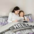 thumbnail image 5 of Castle Fairy 2-Piece Twin Size Comforter Set - Lavender Butterfly Floral Print, 5 of 8