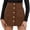 Brown, variant on Womens Corduroy Mini Skirt High Waisted Basic Casual A-line Short Fall Winter Skirts Front Button Closure