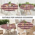 thumbnail image 7 of Elastic Round Tablecloth with Floral Boho Themes, 44 Inch Fits 38-42 Inch Tables Wrinkle Resistant, 7 of 7