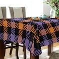 thumbnail image 3 of Tablecloth 60" x 90" Purple Orange Buffalo Plaid Rectangle Table Cloth Stain-Resistant Dining Table Cover for Home Dinner Party House Decor, 3 of 7