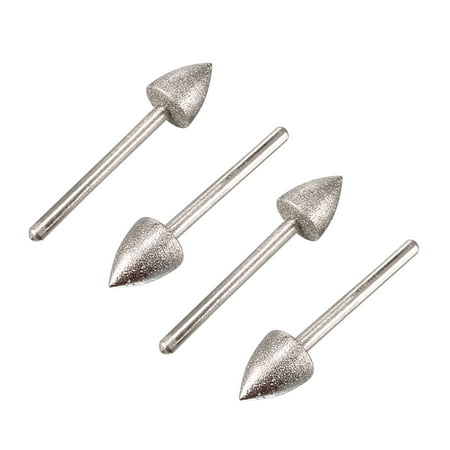 

Unique Bargains 3mm x 10mm Cone Head Diamond Mounted Point Buffing Bits 4 Pcs
