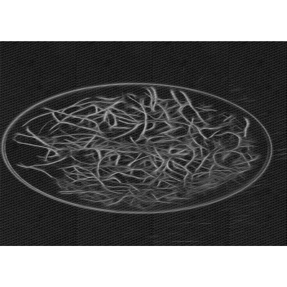 Ahgly Company Indoor Rectangle Patterned Night Black Area Rugs, 8' x 10'