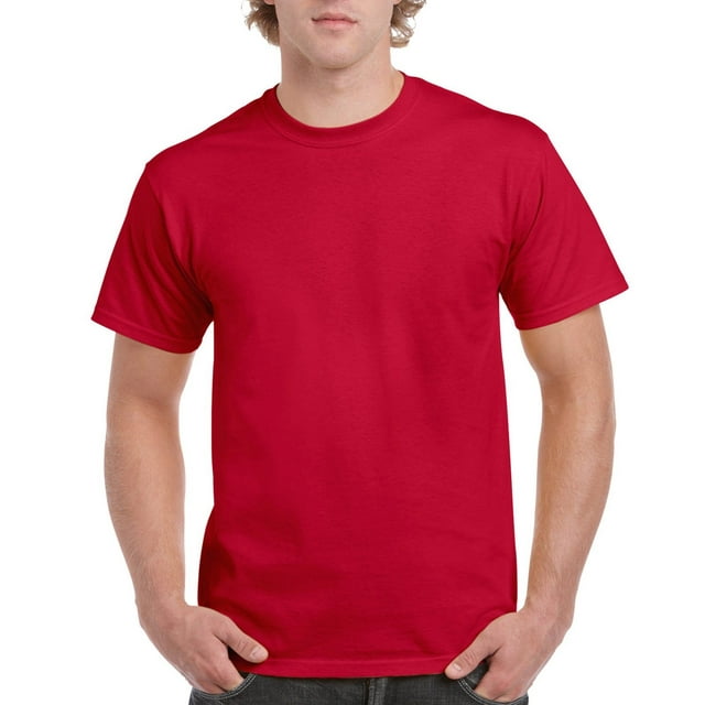 Gildan T-shirt Ultra Coton pour Homme, Rouge Cerise, Grand
