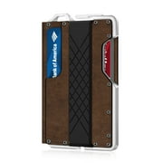 Leather Bifold Tactical Credit Card Wallet for Men - RFID Blocking Card Holder Front Pocket Men's Wallet