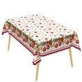 thumbnail image 5 of Christmas Holly Garland Rectangle Tablecloth,60x102 Inch,Stain‑Resistant Table Cover for Holiday Family Gathering, 5 of 7