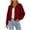 *Wine, variant on ClodeEU Women's Crew Neck Button Down Long Sleeve Cropped Cardigan ,Casual Loose Sweater Coat Beige,Women's Plus L