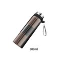 thumbnail image 4 of sweethay Taza de gran capacidad, botella de agua aislada, bebidas térmicas a prueba de fugas para negocios, termo al vacío para té al aire libre, Teteras Marrón oscuro/800ml sweethay HA081352-01, 4 of 6