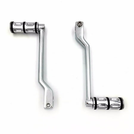 Heritage Chrome 2 Handle - HTT- Style 101- Chrome Heel Toe Shift Lever w/ Foot Peg Shifter Peg For Harley Davidson Heritage Softail FLST 1986-later