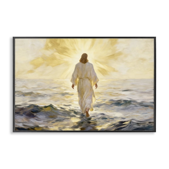 Stupell Industries Victorian Golden Walk Spiritual Figure Black Framed Giclee Art, 18 x 12, by Kim Allen