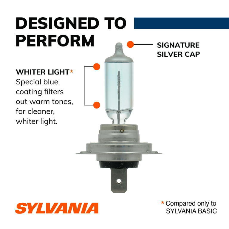 SYLVANIA H7 Basic Halogen Forward Lighting Bulb, White, 2 Pack in the  Headlight Bulbs department at
