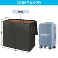 thumbnail image 3 of YOUPINS Double Laundry Hamper with Lid and Removable Laundry Bags, Large Collapsible 2 Dividers Dirty Clothes Basket with Handles for Bedroom, Laundry Room, Closet, Bathroom, College, Black, 3 of 7