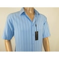 thumbnail image 4 of Men Short Sleeve Sport Shirt by BASSIRI Light Weight Soft Microfiber 48291 Blue, 4 of 4