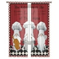 thumbnail image 3 of Red Chef Gourmet Sheer Curtains 72 Inches Long 2 Panels Set, Window Sheer Curtains for Living Room/Bedroom, Checkered Kitchen Cook Light Filtering Rod Pocket Curtain 52'' x 72'' x 2, 3 of 7