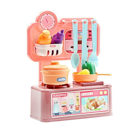 

1 Set Child Kitchen Toys Kids Kitchen Cutlery Toys Simulation Kitchen Toys (Pink)
