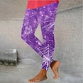 thumbnail image 5 of Leggings Workout Pants with Pockets Women's Fashion Halloween Web Print Leggings with Yoga Sport Elastic Pants S-181 Purple M, 5 of 6