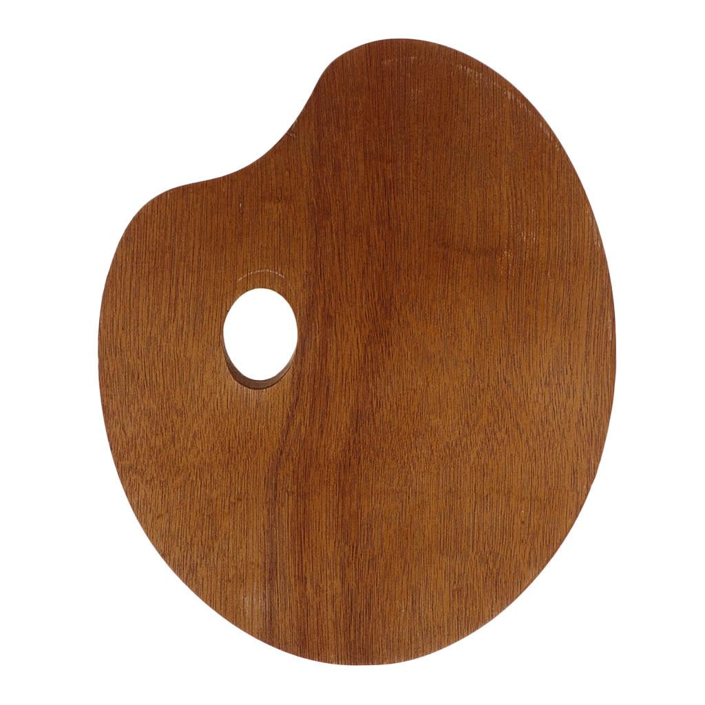 S SERENABLE Professional Wooden Oval Paint Mixing Tray DIY Artist Supplies - 30x40cm